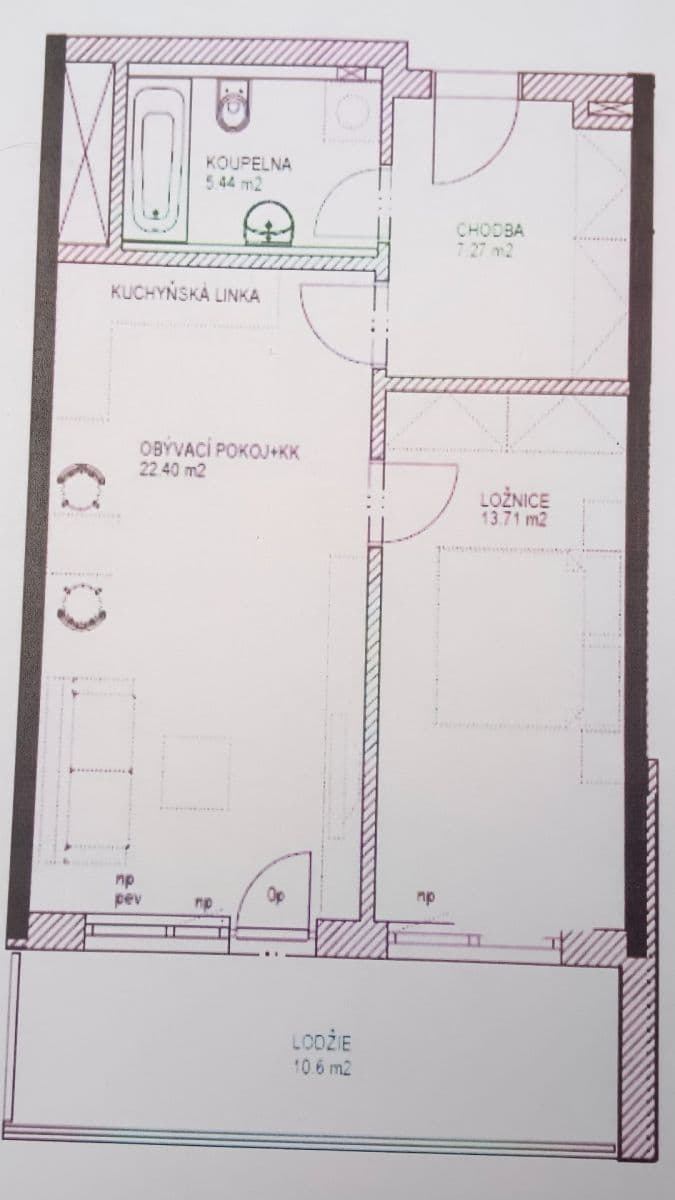 Prenájom bytu 2-izbový 60 m², Svitákova, Praha, Praha Prenájom bytu 2-izbový 60 m², Svitákova, Praha, Praha