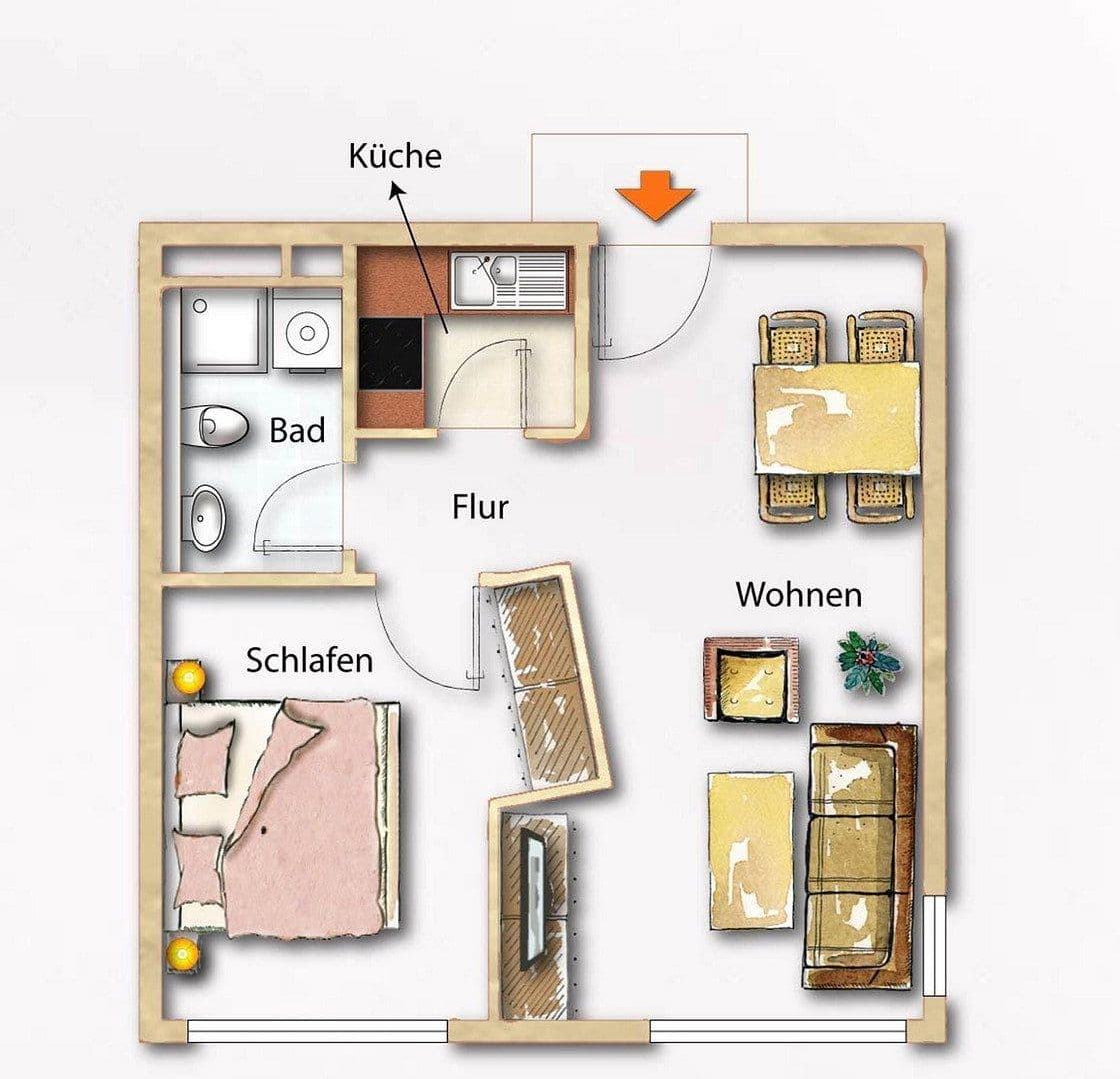 Prenájom bytu 2-izbový 42 m², Wiener Straße 132, Dresden, Sasko Prenájom bytu 2-izbový 42 m², Wiener Straße 132, Dresden, Sasko