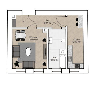 Predaj bytu 2-izbový 53 m², Wiedebachstraße, Leipzig, Sasko Predaj bytu 2-izbový 53 m², Wiedebachstraße, Leipzig, Sasko
