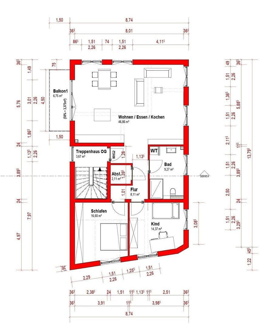 Prenájom bytu 3-izbový 98 m², Kirchgasse 11, Roßdorf, Hesensko Prenájom bytu 3-izbový 98 m², Kirchgasse 11, Roßdorf, Hesensko