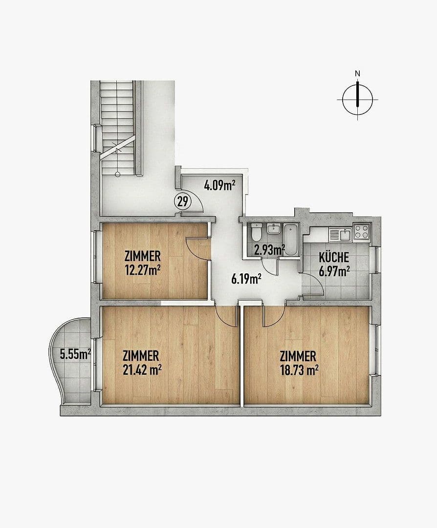 Predaj bytu 3-izbový 76 m², München OT Altbogenhausen, Bavorsko Predaj bytu 3-izbový 76 m², München OT Altbogenhausen, Bavorsko