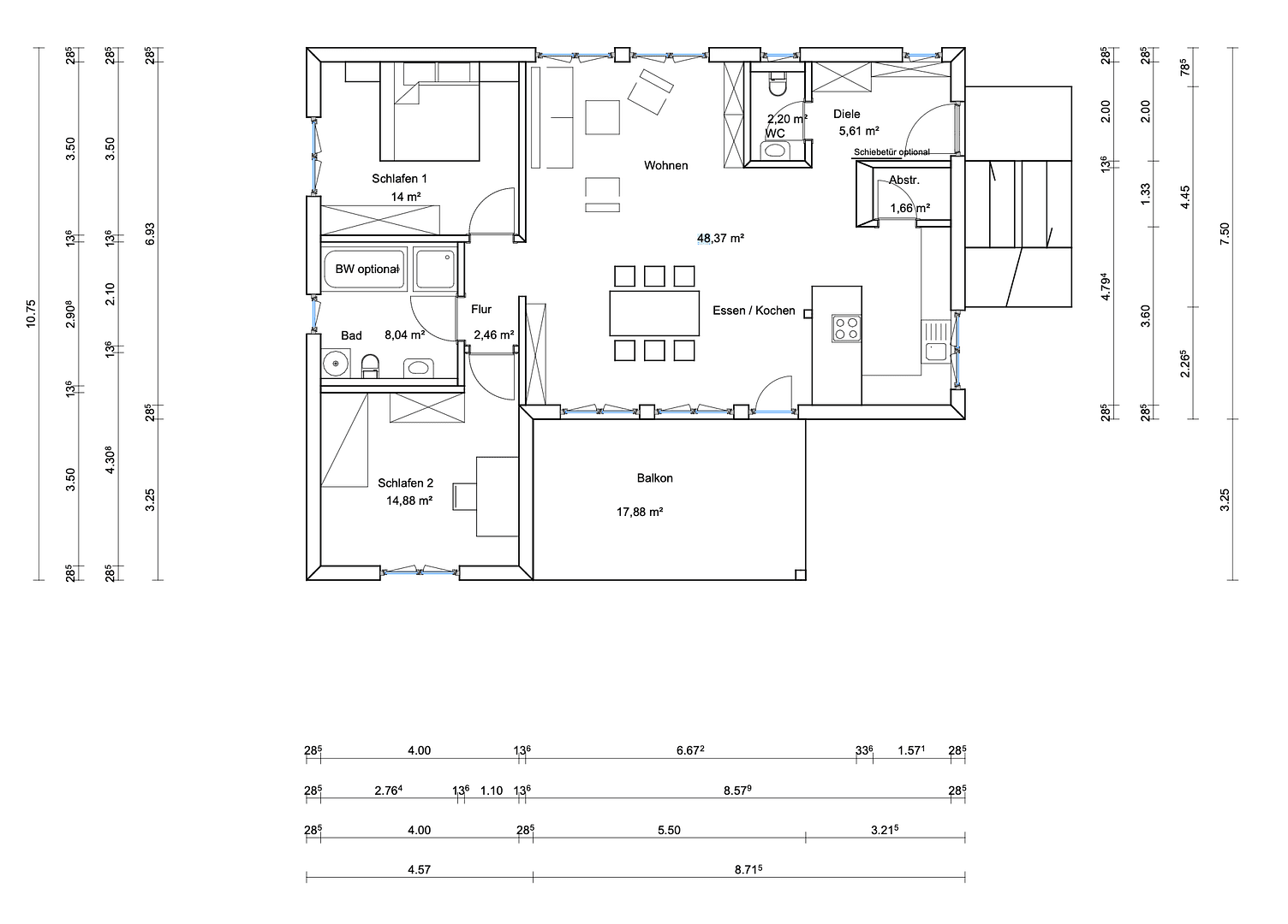 Prenájom bytu 3-izbový 107 m², Meßkircher Straße 159A, Stockach, Bádensko-Wurttembersko Prenájom bytu 3-izbový 107 m², Meßkircher Straße 159A, Stockach, Bádensko-Wurttembersko