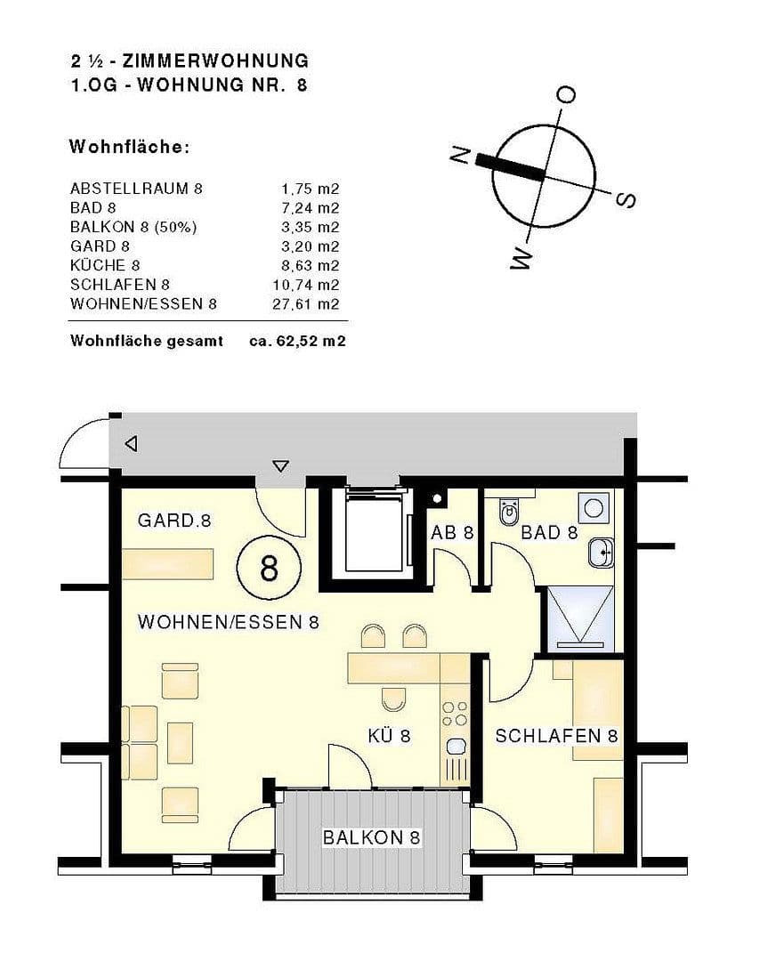 Prenájom bytu 2-izbový 63 m², Tumringerstr. 242, Lörrach, Bádensko-Wurttembersko Prenájom bytu 2-izbový 63 m², Tumringerstr. 242, Lörrach, Bádensko-Wurttembersko