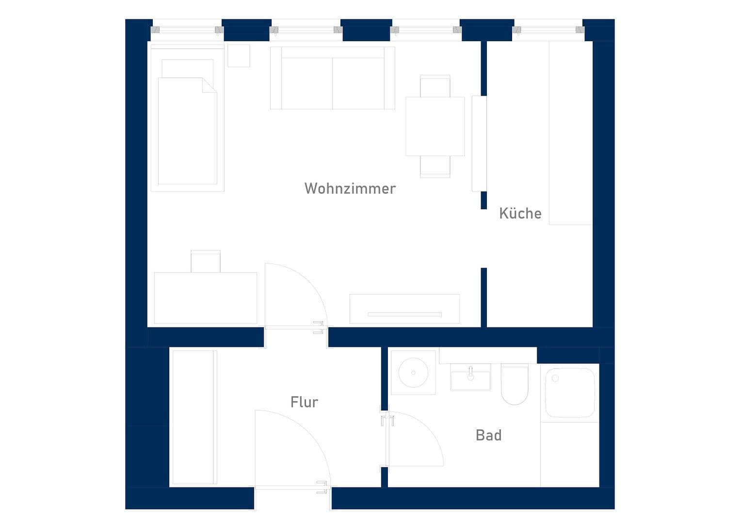 Prenájom bytu 1-izbový 34 m², Uhlandstraße 8, Heidenau, Sasko Prenájom bytu 1-izbový 34 m², Uhlandstraße 8, Heidenau, Sasko