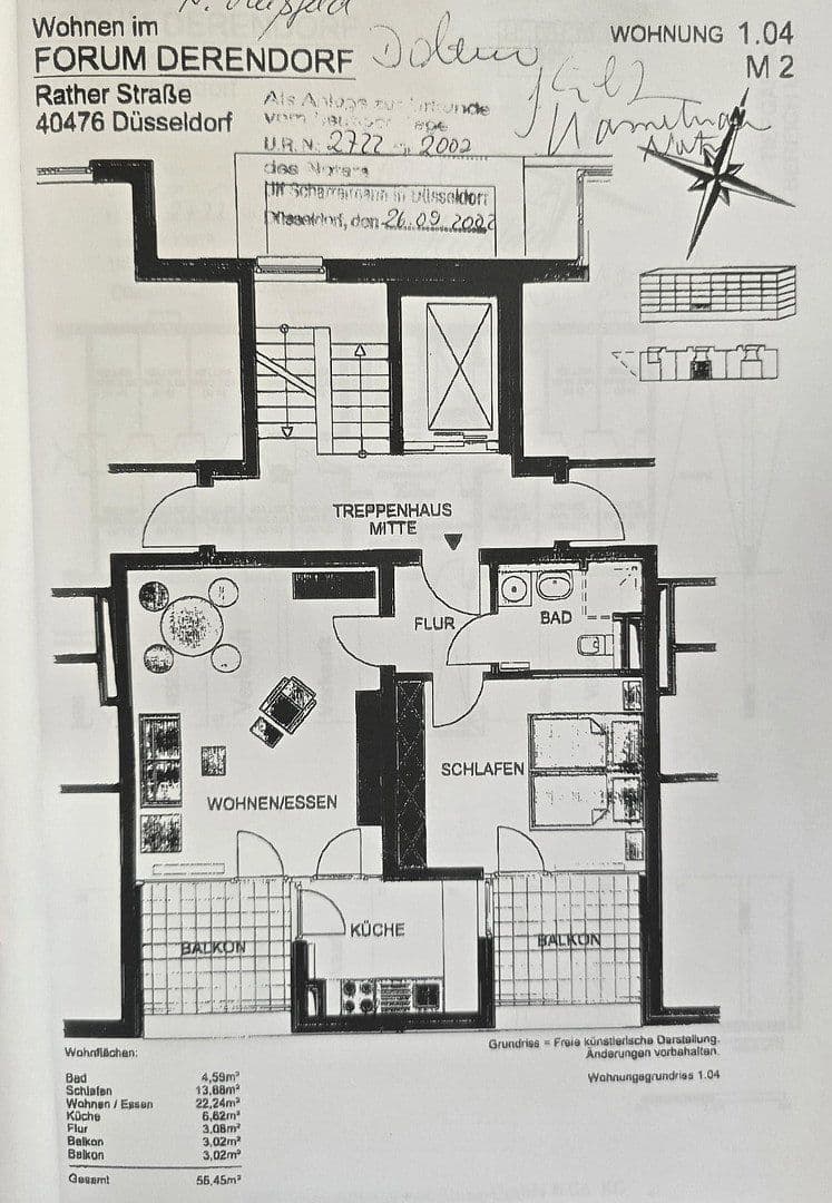 Predaj bytu 2-izbový 57 m², Hilde-und-Joseph, Professor-Neyses-Platz 2, Düsseldorf, Severné Porýnie - Westfálsko Predaj bytu 2-izbový 57 m², Hilde-und-Joseph, Professor-Neyses-Platz 2, Düsseldorf, Severné Porýnie - Westfálsko