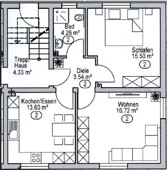 Predaj bytu 2-izbový 52 m², Wichernstraße 4, Niederwerrn, Bavorsko Predaj bytu 2-izbový 52 m², Wichernstraße 4, Niederwerrn, Bavorsko