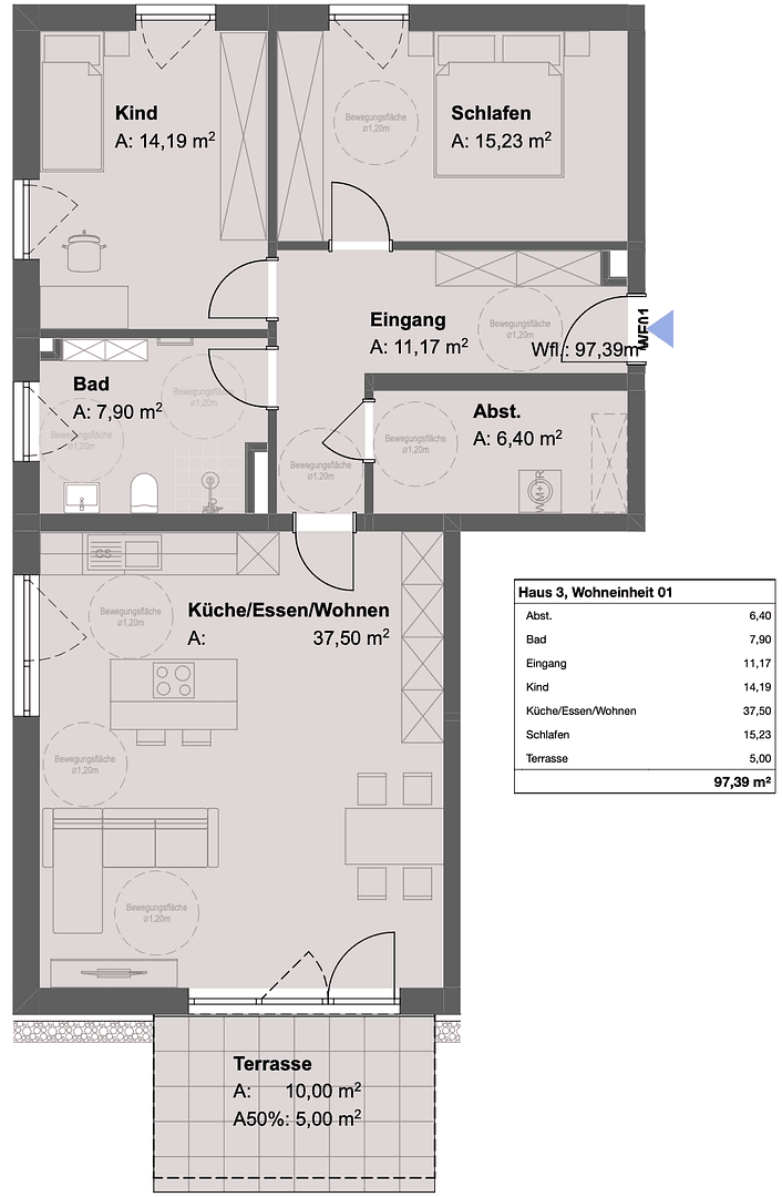 Prenájom bytu 3-izbový 104 m², Am Steinkart 5b, Bad Griesbach i.Rottal, Bavorsko Prenájom bytu 3-izbový 104 m², Am Steinkart 5b, Bad Griesbach i.Rottal, Bavorsko