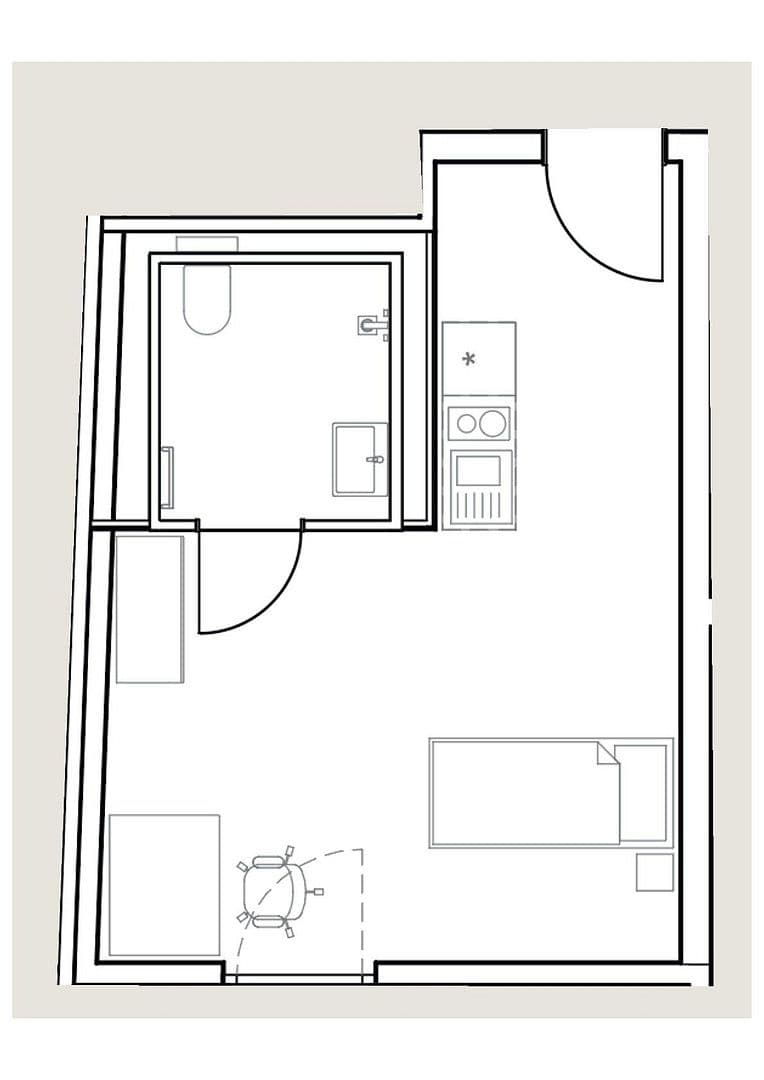 Prenájom bytu 1-izbový 26 m², Gabelsbergerstraße 20, Erlangen, Bavorsko Prenájom bytu 1-izbový 26 m², Gabelsbergerstraße 20, Erlangen, Bavorsko