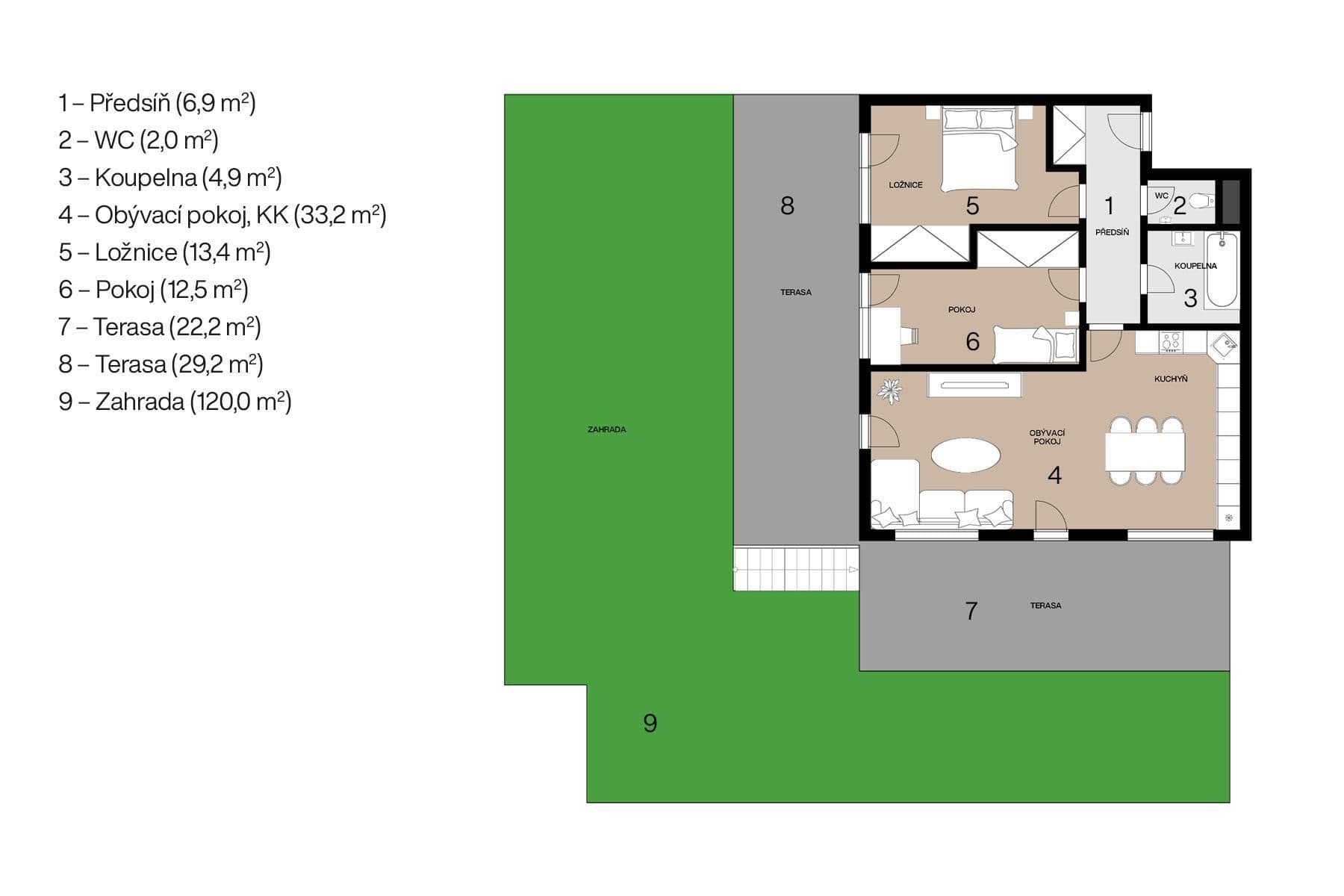 Predaj bytu 3-izbový 76 m², K Beranovu, Praha, Praha Predaj bytu 3-izbový 76 m², K Beranovu, Praha, Praha