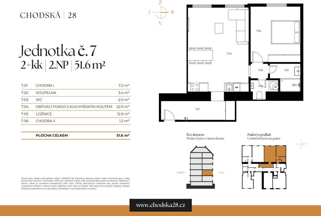 Predaj bytu 2-izbový 52 m², Chodská, Praha, Praha Predaj bytu 2-izbový 52 m², Chodská, Praha, Praha