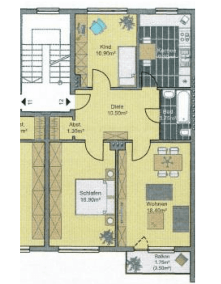 Prenájom bytu 3-izbový 73 m², Hamburg, Hamburg Prenájom bytu 3-izbový 73 m², Hamburg, Hamburg