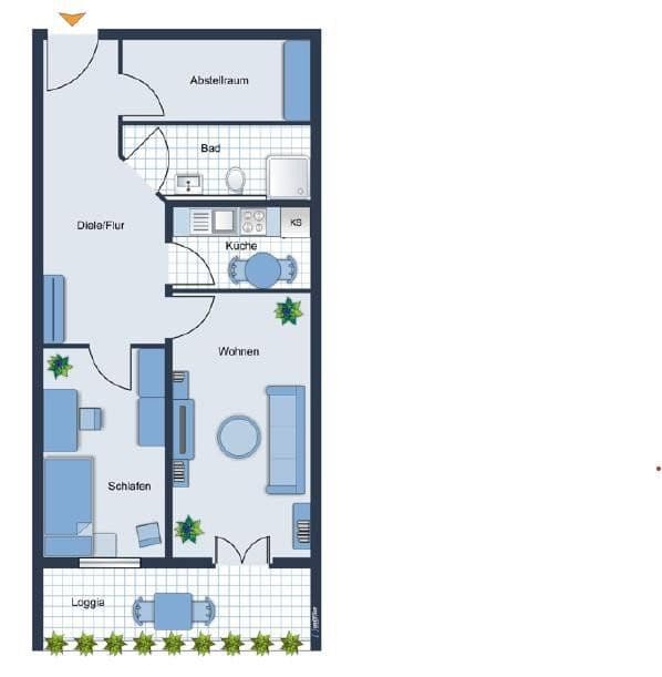 Prenájom bytu 2-izbový 57 m², Abendstraße 5a, Magdeburg, Sasko-Anhaltsko Prenájom bytu 2-izbový 57 m², Abendstraße 5a, Magdeburg, Sasko-Anhaltsko