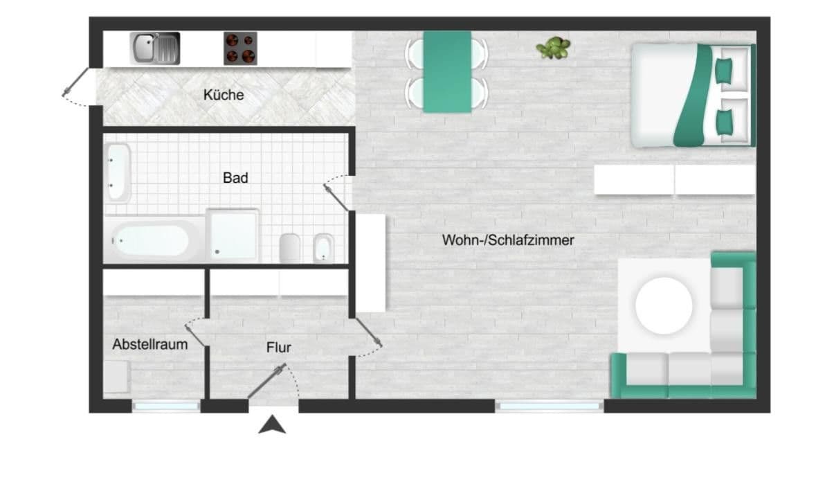 Prenájom bytu 1-izbový 38 m², Ruhbergstr.14, Mühlhausen, Bádensko-Wurttembersko Prenájom bytu 1-izbový 38 m², Ruhbergstr.14, Mühlhausen, Bádensko-Wurttembersko
