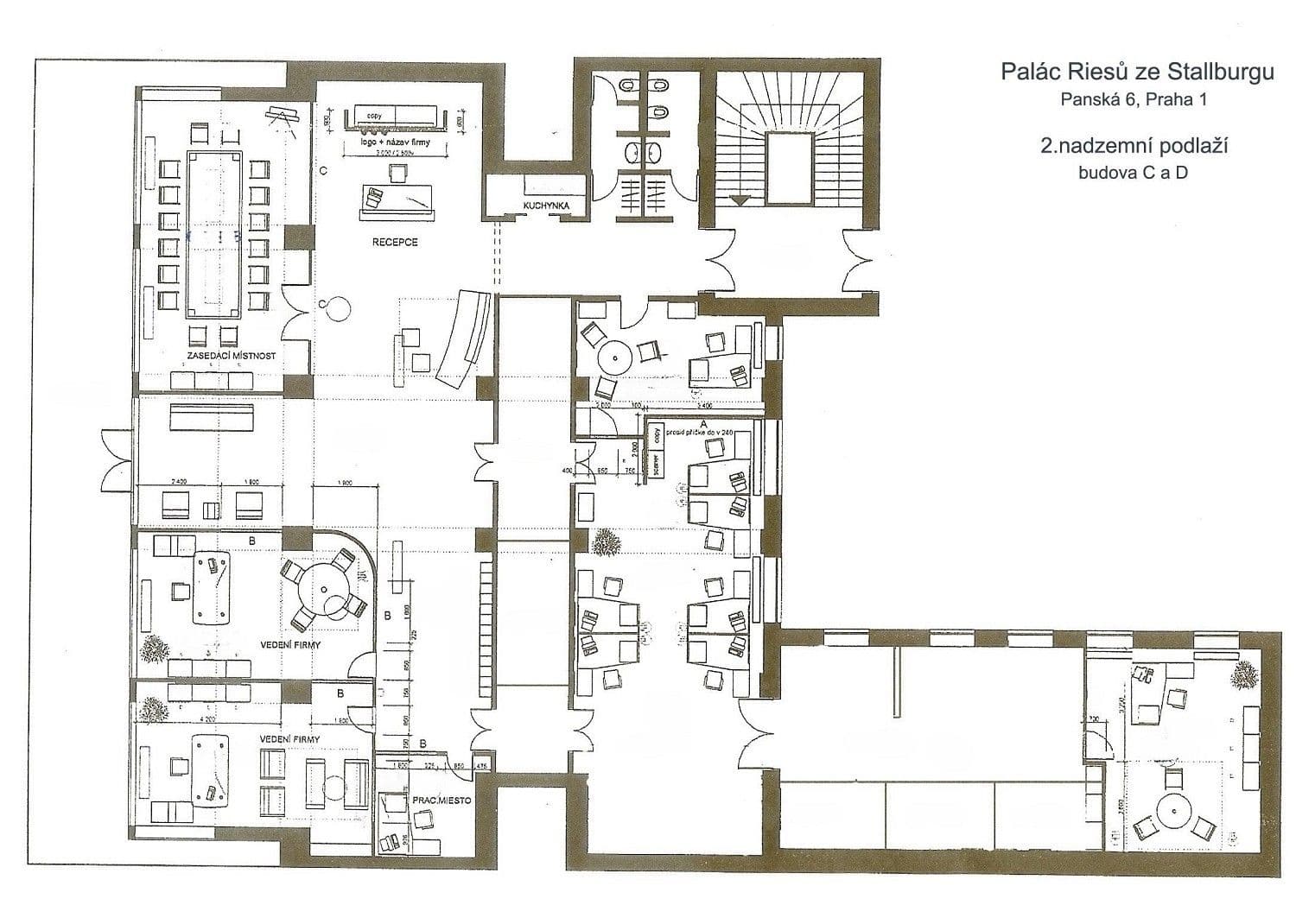 Prenájom kancelárie 432 m², Panská, Praha, Praha Prenájom kancelárie 432 m², Panská, Praha, Praha