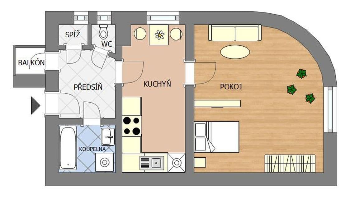 Prenájom bytu 1-izbový 44 m², Jarošova, Znojmo, Jihomoravský kraj Prenájom bytu 1-izbový 44 m², Jarošova, Znojmo, Jihomoravský kraj