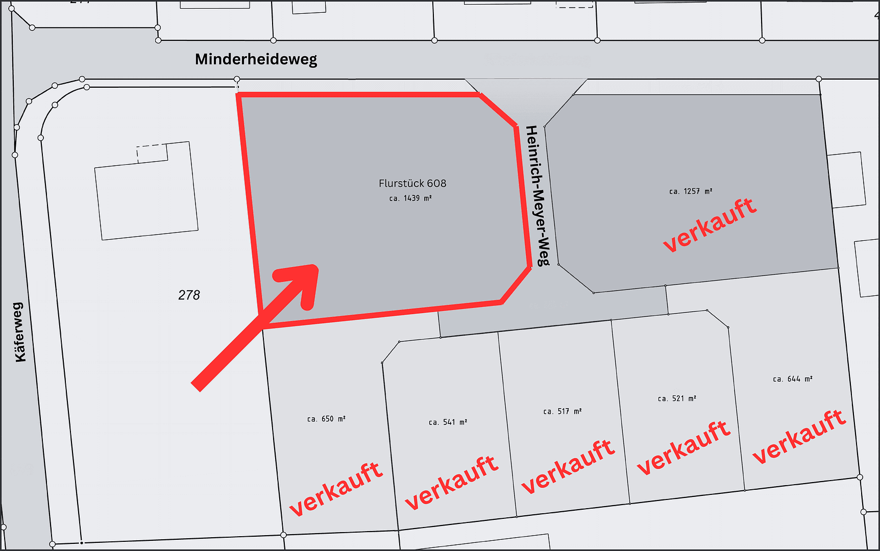 Predaj pozemku 1.439 m², Heinrich-Meyer-Weg, Minden, Severné Porýnie - Westfálsko Predaj pozemku 1.439 m², Heinrich-Meyer-Weg, Minden, Severné Porýnie - Westfálsko