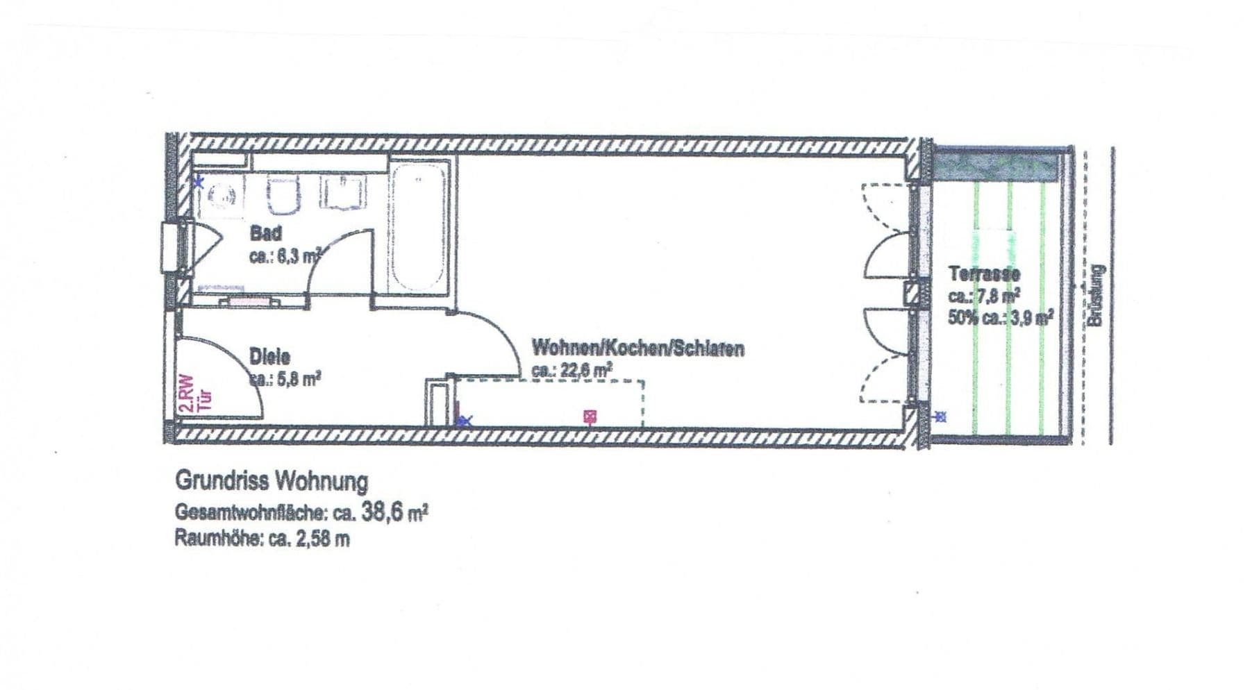 Prenájom bytu 1-izbový 39 m², Haar (Kreis München), Bavorsko Prenájom bytu 1-izbový 39 m², Haar (Kreis München), Bavorsko