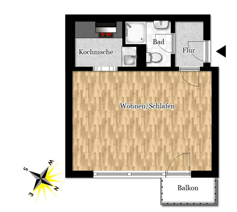 Predaj bytu 1-izbový 26 m², Sillemstraße 39, Hamburg, Hamburg Predaj bytu 1-izbový 26 m², Sillemstraße 39, Hamburg, Hamburg
