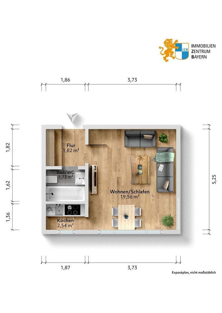 Prenájom bytu 1-izbový 28 m², Bayreuther Str. 36, Nürnberg, Bavorsko Prenájom bytu 1-izbový 28 m², Bayreuther Str. 36, Nürnberg, Bavorsko