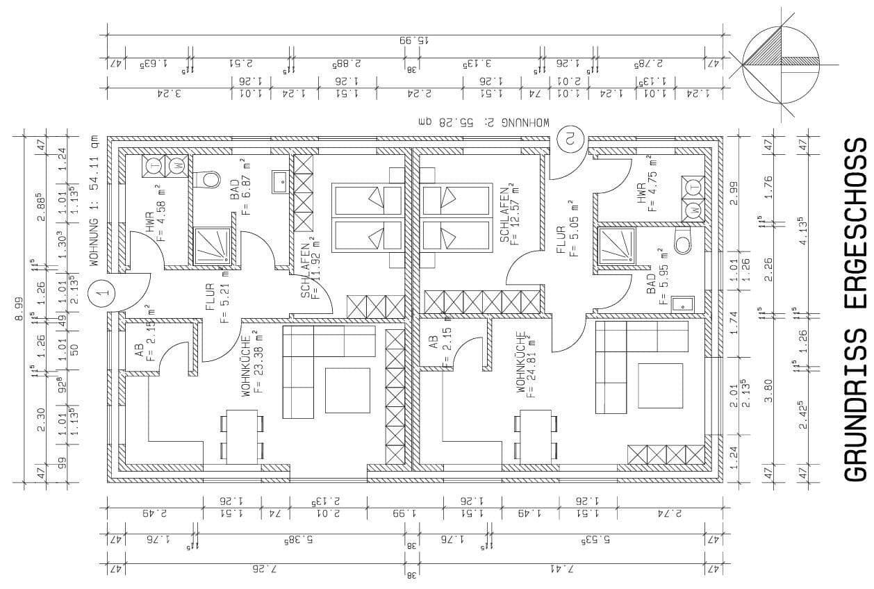 Predaj domu 56 m², pozemek 481 m², Aurich, Dolné Sasko Predaj domu 56 m², pozemek 481 m², Aurich, Dolné Sasko
