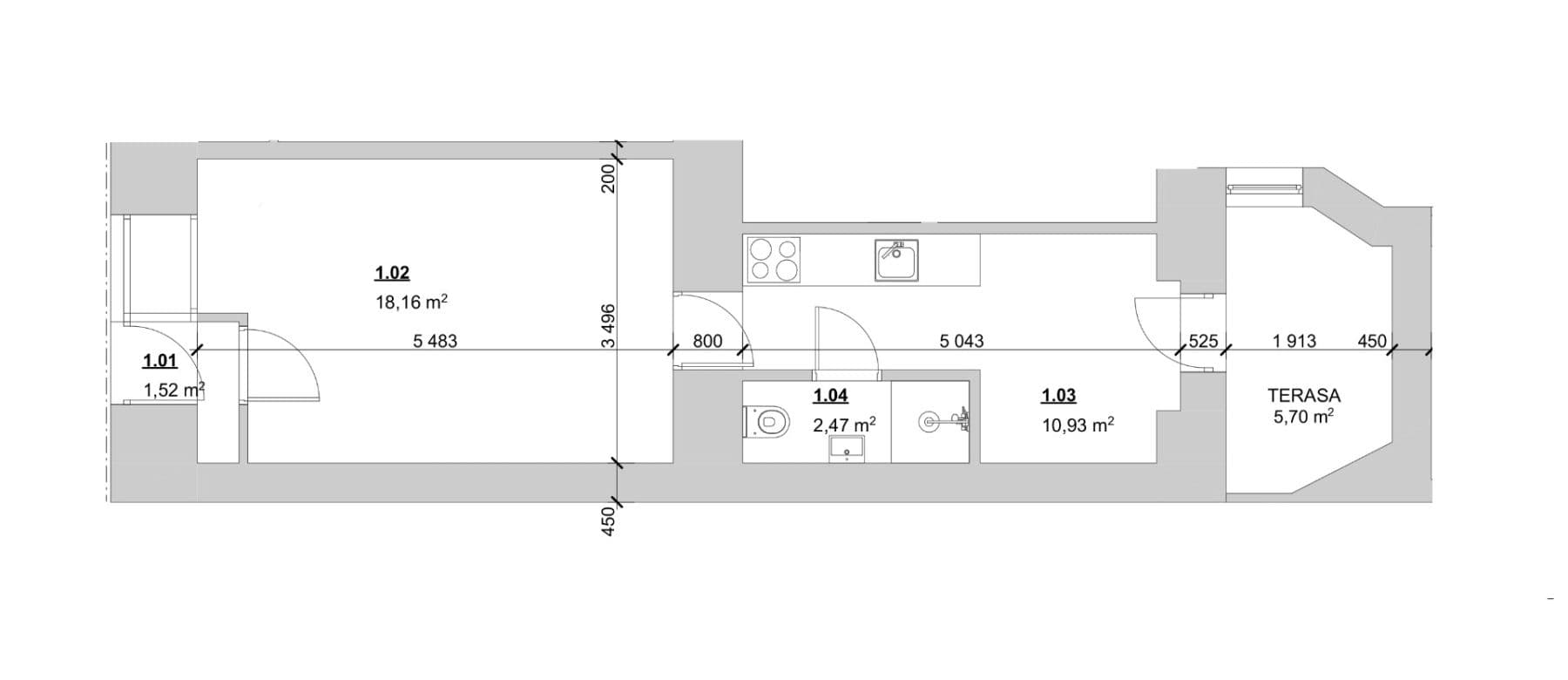 Prenájom bytu 1-izbový 34 m², Körnerova, Brno, Jihomoravský kraj Prenájom bytu 1-izbový 34 m², Körnerova, Brno, Jihomoravský kraj