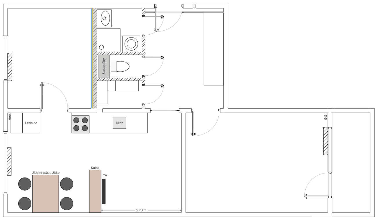 Prenájom bytu 3-izbový 61 m², Kryštofova, Praha, Praha Prenájom bytu 3-izbový 61 m², Kryštofova, Praha, Praha