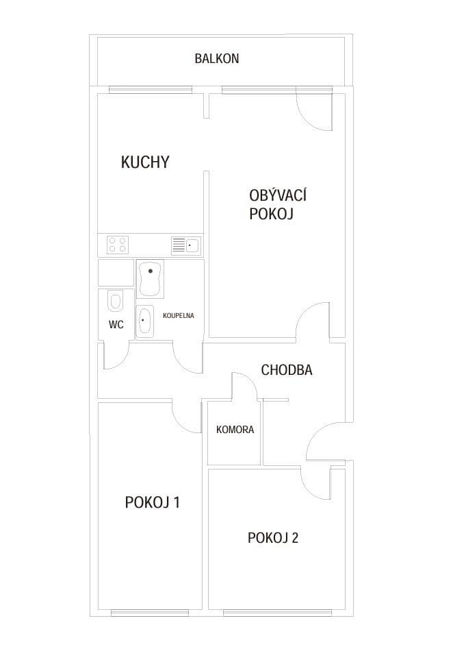 Prenájom bytu 3-izbový 70 m², Jablonecká, Praha, Praha Prenájom bytu 3-izbový 70 m², Jablonecká, Praha, Praha