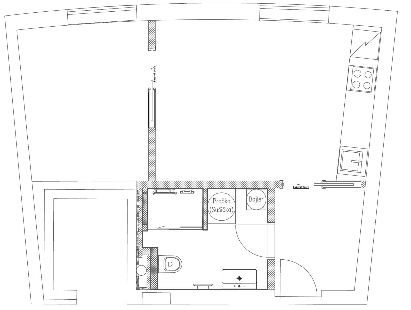 Prenájom bytu 2-izbový 37 m², U Kříže, Praha, Praha Prenájom bytu 2-izbový 37 m², U Kříže, Praha, Praha