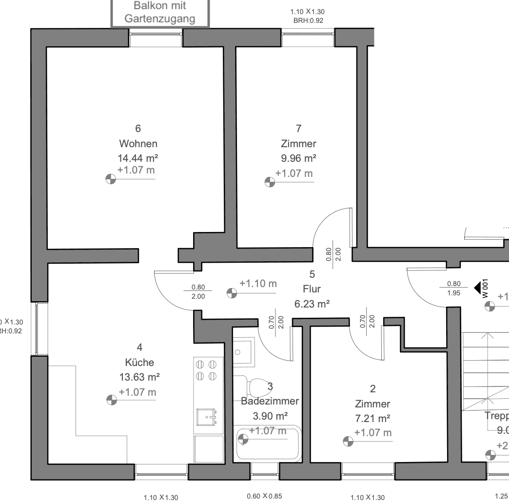 Prenájom bytu 3-izbový 58 m², Schlesierstraße 7, Schwandorf, Bavorsko Prenájom bytu 3-izbový 58 m², Schlesierstraße 7, Schwandorf, Bavorsko
