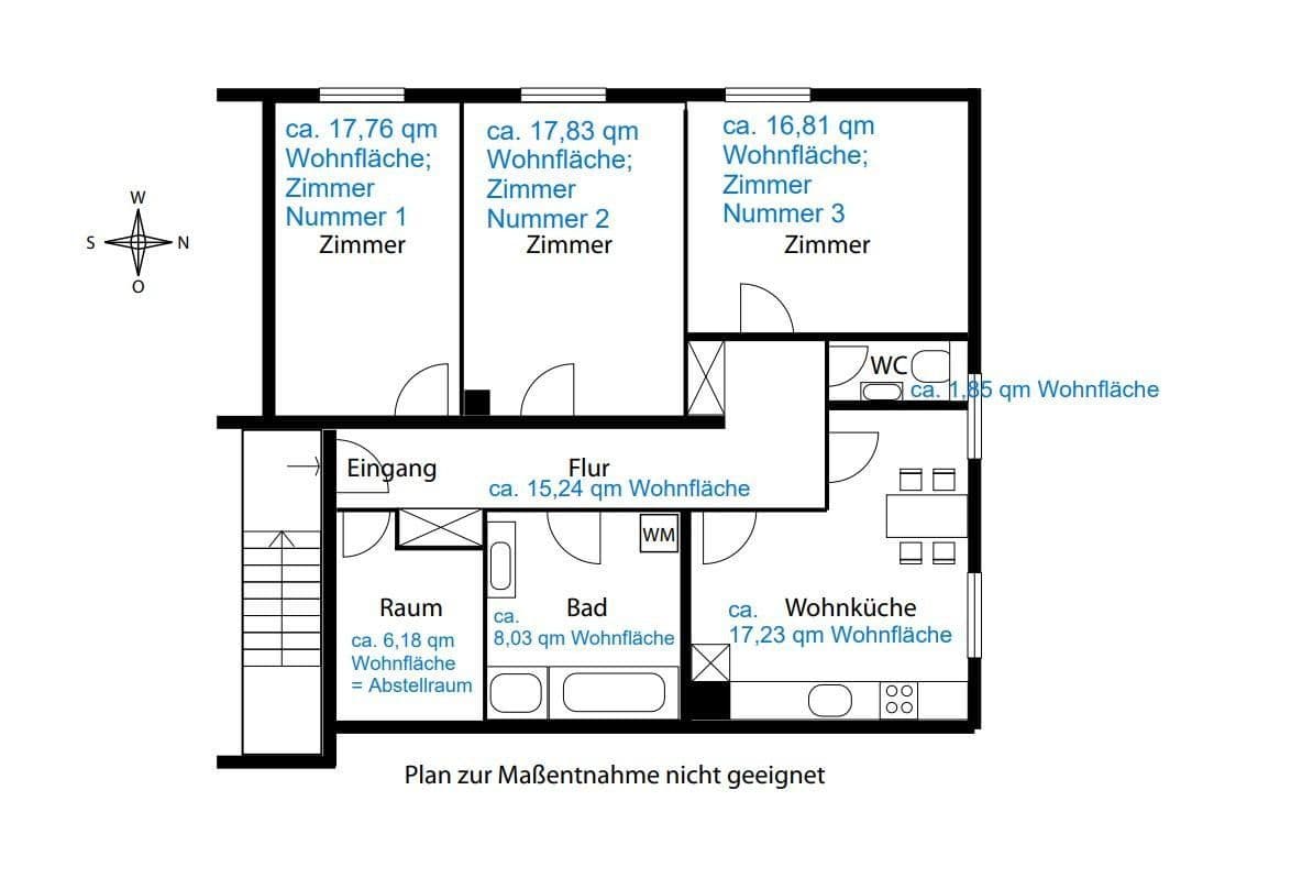 Prenájom bytu 3-izbový 101 m², Allersberger Straße 165, Nürnberg, Bavorsko Prenájom bytu 3-izbový 101 m², Allersberger Straße 165, Nürnberg, Bavorsko