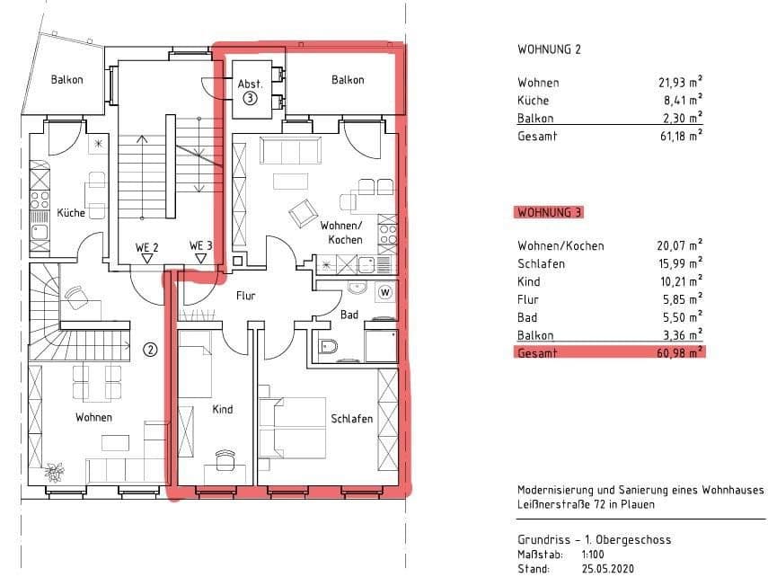 Prenájom bytu 2-izbový 61 m², Leißnerstraße 72, Plavno, Sasko Prenájom bytu 2-izbový 61 m², Leißnerstraße 72, Plavno, Sasko