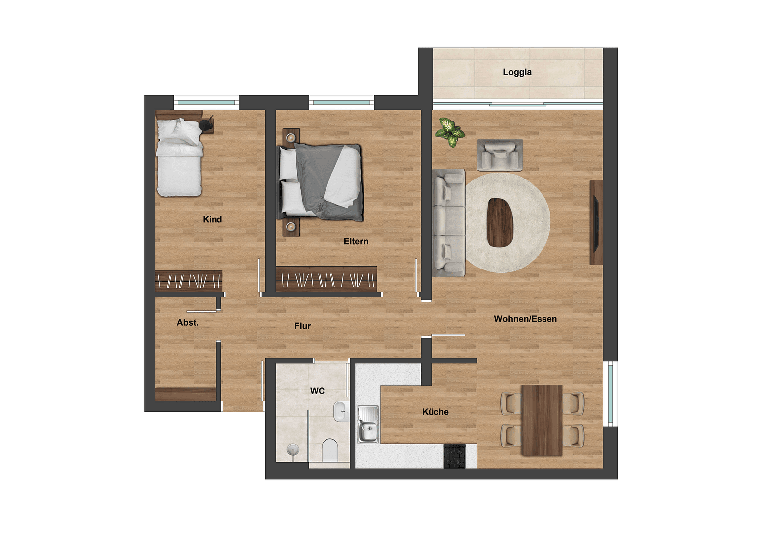 Prenájom bytu 3-izbový 78 m², Graf-Bernadotte-Straße 14, Kempen, Severné Porýnie - Westfálsko Prenájom bytu 3-izbový 78 m², Graf-Bernadotte-Straße 14, Kempen, Severné Porýnie - Westfálsko