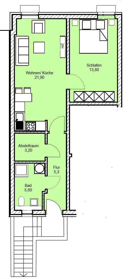 Prenájom bytu 2-izbový 50 m², Kelsterbach, Hesensko Prenájom bytu 2-izbový 50 m², Kelsterbach, Hesensko