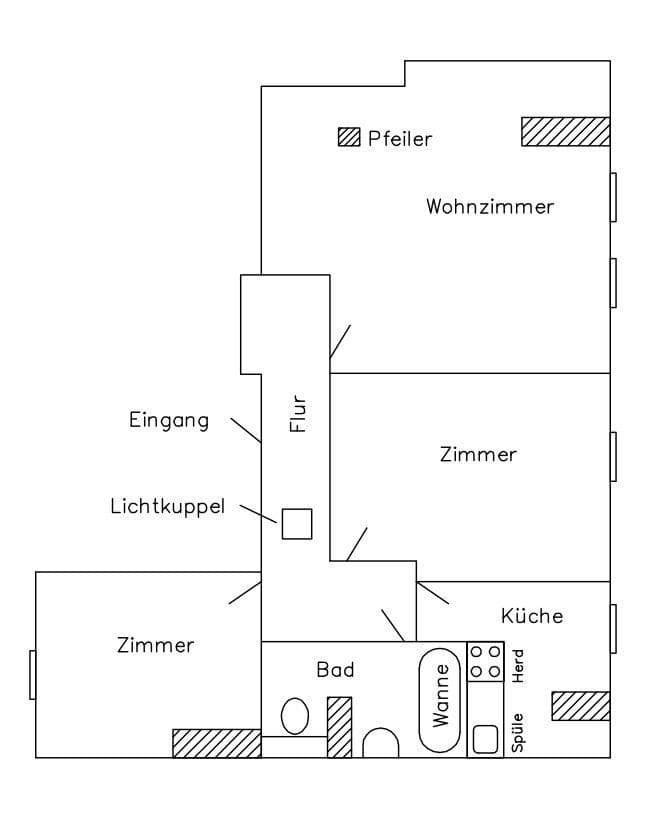 Prenájom bytu 3-izbový 70 m², Kiel, Šlezvicko-Holštajnsko Prenájom bytu 3-izbový 70 m², Kiel, Šlezvicko-Holštajnsko