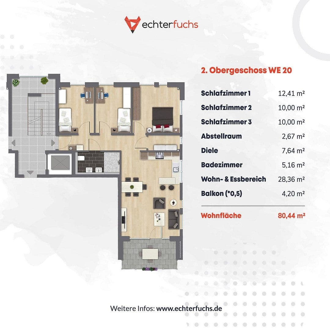 Prenájom bytu 4-izbový 81 m², Volksgartenstrasse 147, Mönchengladbach, Severné Porýnie - Westfálsko Prenájom bytu 4-izbový 81 m², Volksgartenstrasse 147, Mönchengladbach, Severné Porýnie - Westfálsko