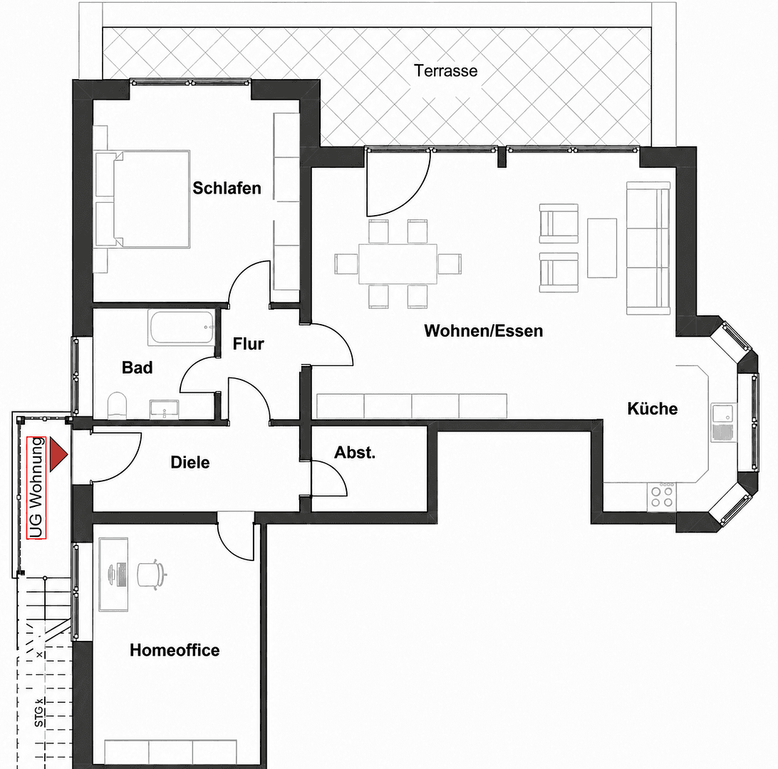 Prenájom bytu 3-izbový 105 m², Bad Wildungen, Hesensko Prenájom bytu 3-izbový 105 m², Bad Wildungen, Hesensko