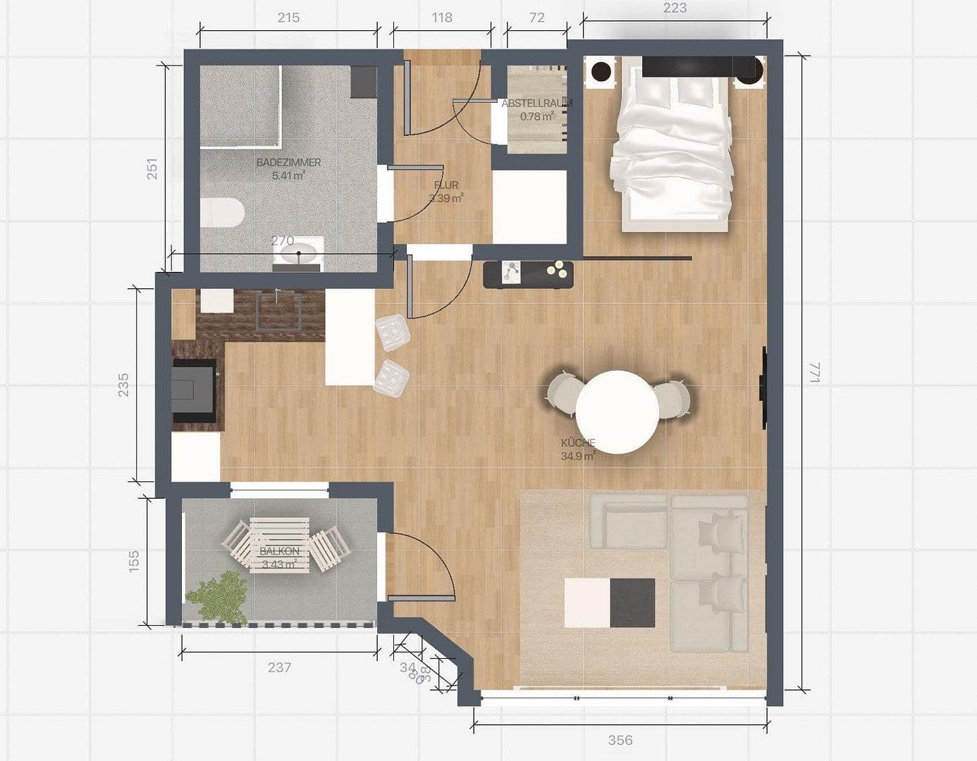 Predaj bytu 1-izbový 48 m², Kölner Str. 44, Postanschrift, Düsseldorf - Stadtmitte, Severné Porýnie - Westfálsko Predaj bytu 1-izbový 48 m², Kölner Str. 44, Postanschrift, Düsseldorf - Stadtmitte, Severné Porýnie - Westfálsko