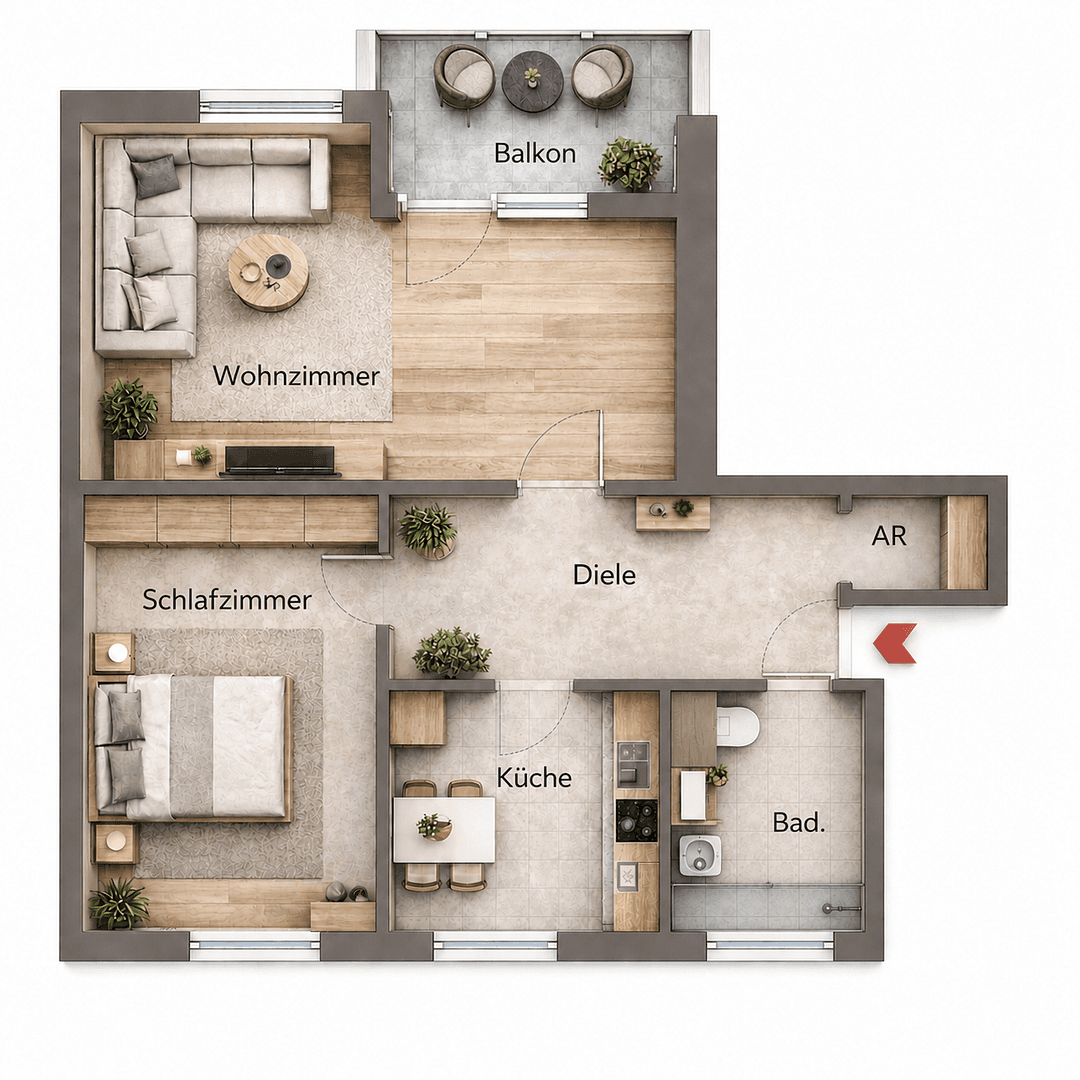 Predaj bytu 2-izbový 60 m², Kölner Straße 13, Bremen, Brémy Predaj bytu 2-izbový 60 m², Kölner Straße 13, Bremen, Brémy