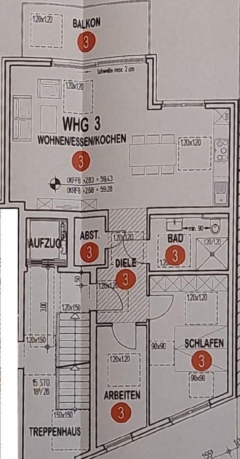 Prenájom bytu 3-izbový 82 m², Köln, Severné Porýnie - Westfálsko Prenájom bytu 3-izbový 82 m², Köln, Severné Porýnie - Westfálsko