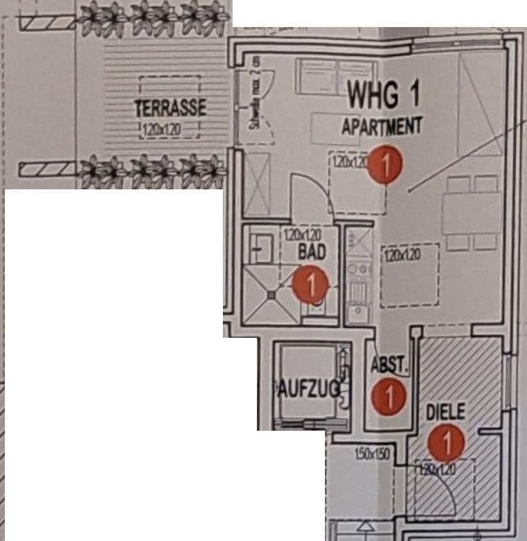 Prenájom bytu 1-izbový 39 m², Köln, Severné Porýnie - Westfálsko Prenájom bytu 1-izbový 39 m², Köln, Severné Porýnie - Westfálsko