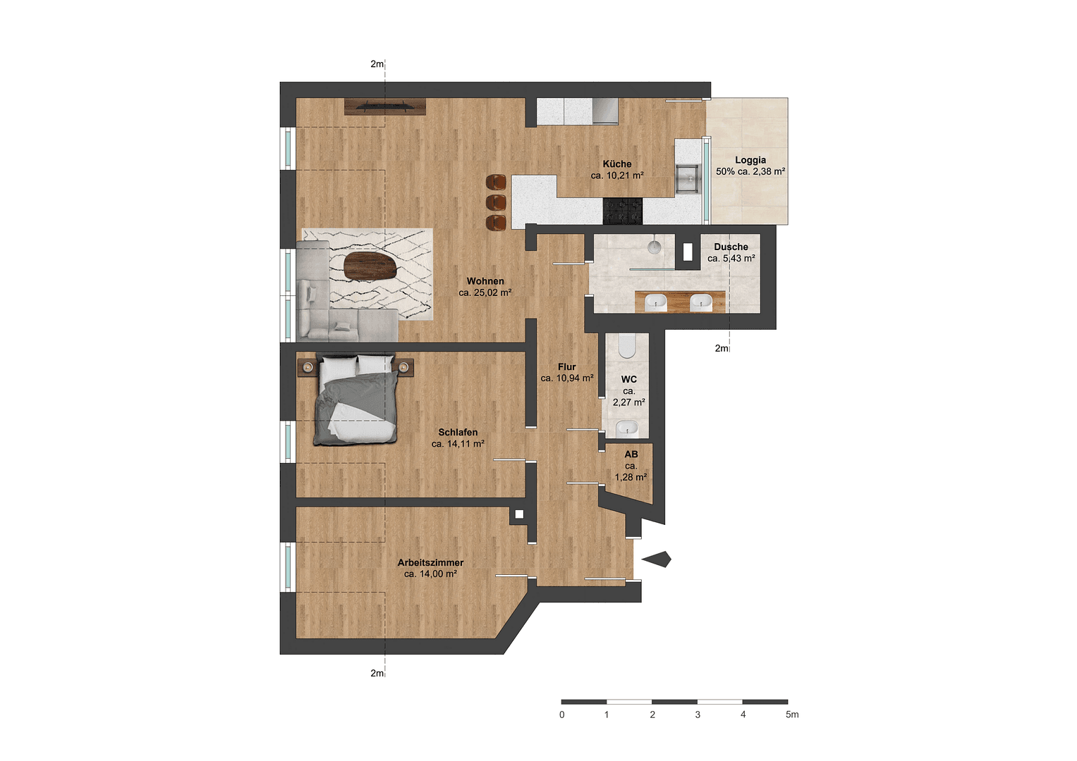 Prenájom bytu 3-izbový 90 m², Zwickau, Sasko Prenájom bytu 3-izbový 90 m², Zwickau, Sasko