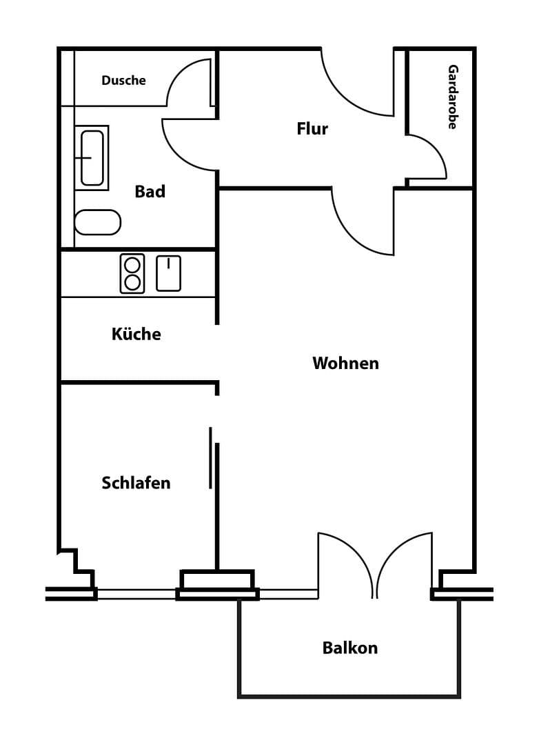 Prenájom bytu 1-izbový 47 m², Wedel, Šlezvicko-Holštajnsko Prenájom bytu 1-izbový 47 m², Wedel, Šlezvicko-Holštajnsko