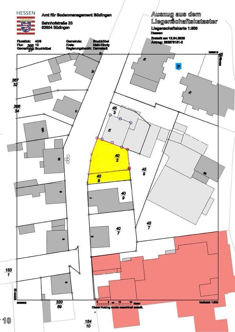 Predaj pozemku 297 m², Jahnstraße 7, Bruchköbel, Hesensko Predaj pozemku 297 m², Jahnstraße 7, Bruchköbel, Hesensko