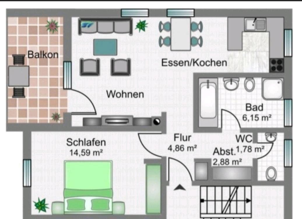 Prenájom bytu 1-izbový 64 m², Bernsteinstraße 13, Malsch, Bádensko-Wurttembersko Prenájom bytu 1-izbový 64 m², Bernsteinstraße 13, Malsch, Bádensko-Wurttembersko