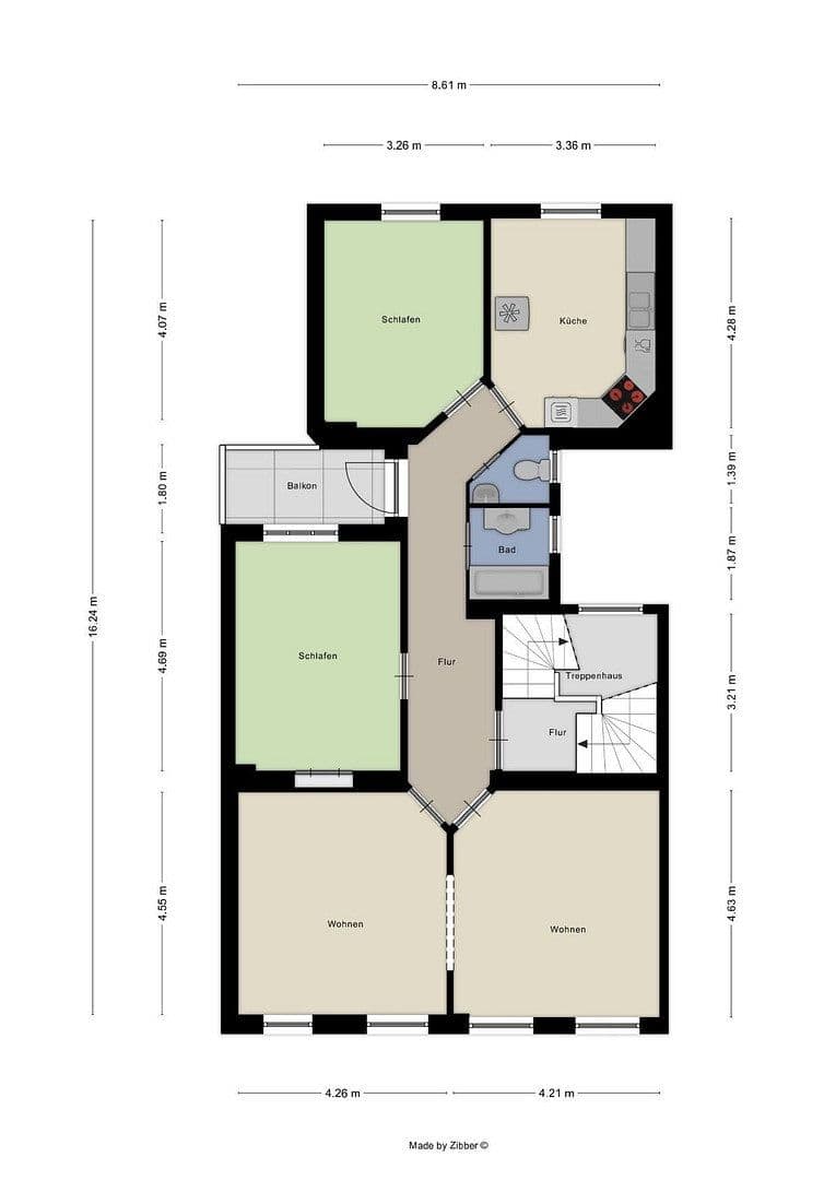 Prenájom bytu 4-izbový 100 m², Stieglitzstr., Wuppertal, Severné Porýnie - Westfálsko Prenájom bytu 4-izbový 100 m², Stieglitzstr., Wuppertal, Severné Porýnie - Westfálsko