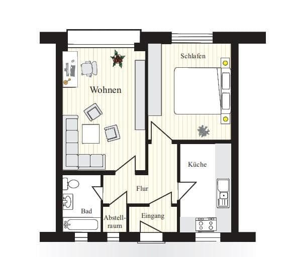 Prenájom bytu 2-izbový 53 m², Hamburg, Hamburg Prenájom bytu 2-izbový 53 m², Hamburg, Hamburg