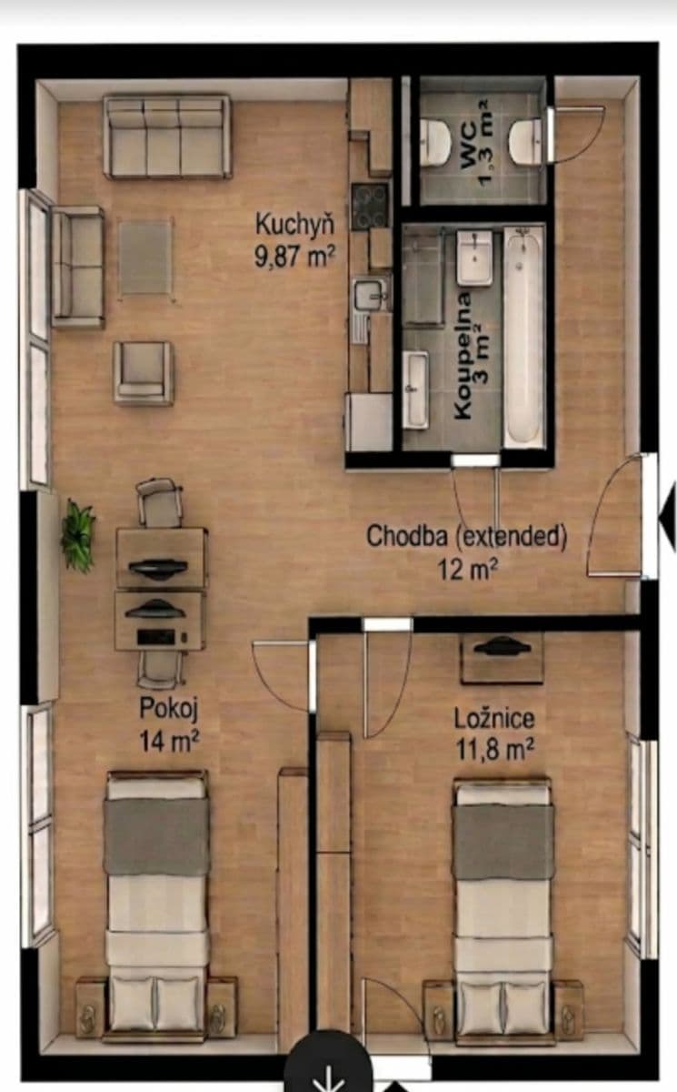 Predaj bytu 2-izbový 53 m², Družstevní, Pohořelice, Jihomoravský kraj Predaj bytu 2-izbový 53 m², Družstevní, Pohořelice, Jihomoravský kraj