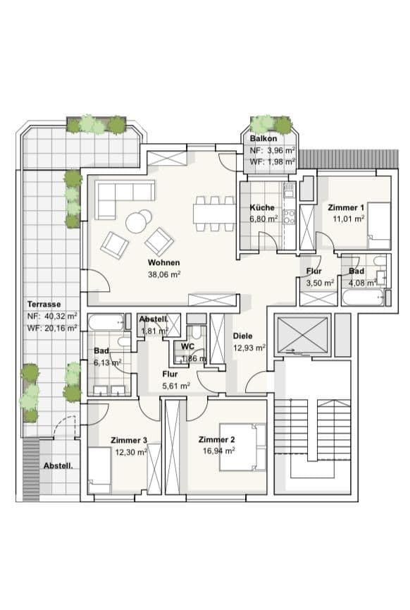 Predaj bytu 4-izbový 148 m², Roonstrasse 3, Dinslaken, Severné Porýnie - Westfálsko Predaj bytu 4-izbový 148 m², Roonstrasse 3, Dinslaken, Severné Porýnie - Westfálsko