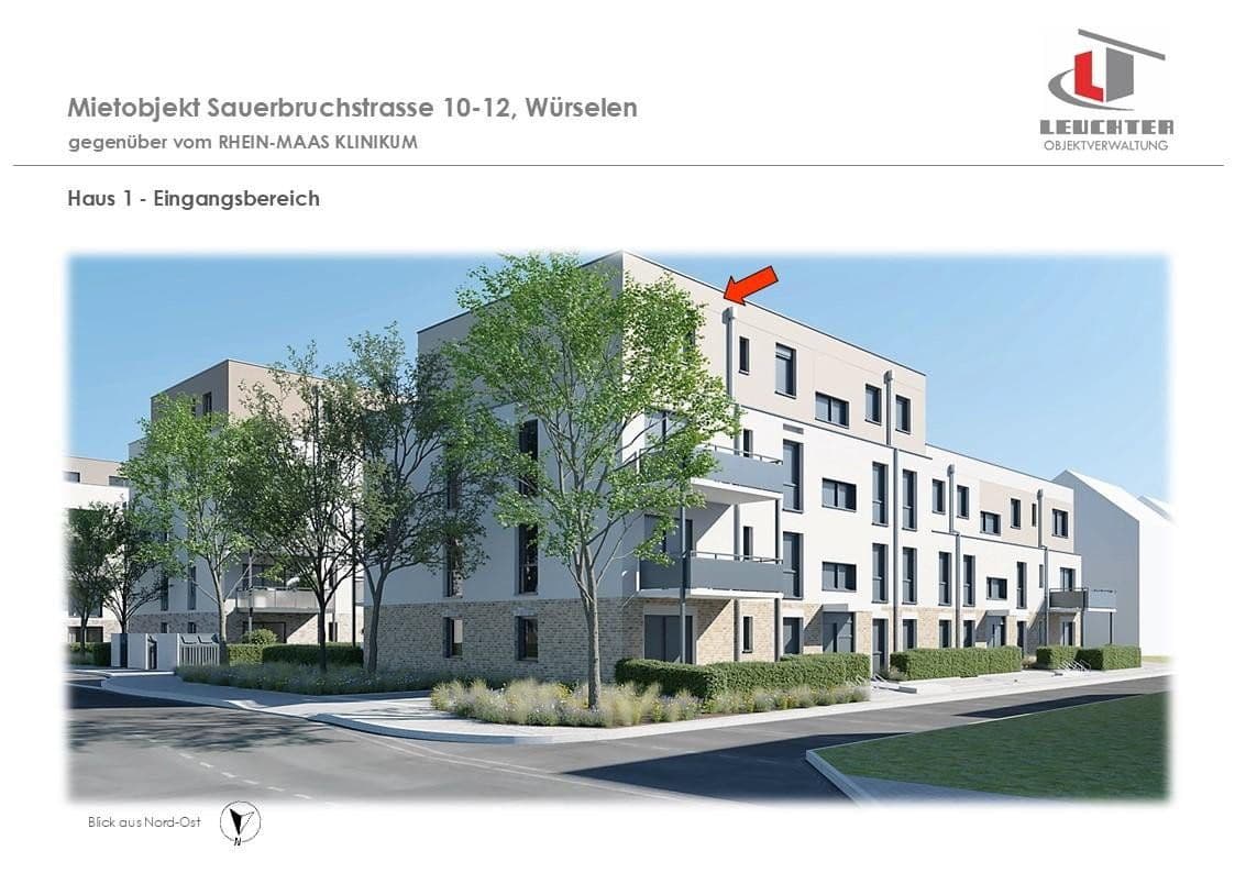 Prenájom bytu 3-izbový 96 m², Sauerbruchstraße 10-12, Würselen, Severné Porýnie - Westfálsko Prenájom bytu 3-izbový 96 m², Sauerbruchstraße 10-12, Würselen, Severné Porýnie - Westfálsko