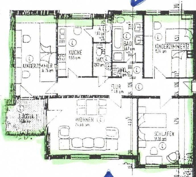 Prenájom bytu 4-izbový 113 m², Kassel, Hesensko Prenájom bytu 4-izbový 113 m², Kassel, Hesensko